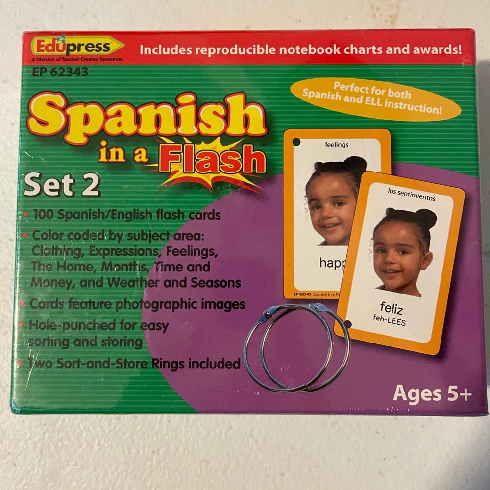 Spanish in a Flash Set 2 - Multicolor
